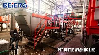 Beier Machinery 2000kg/h PET food-grade recycling production line at the African customer's site