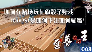 如何在赌场玩花旗骰子赌戏  CRAPS 是如何下注?如何输和赢钱的!