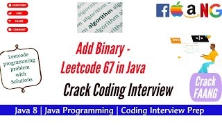Add Binary - Leetcode 67 Java | Facebook Question | How to add Binary