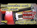 mesin cetak plastik konektor blender manual hydraulic