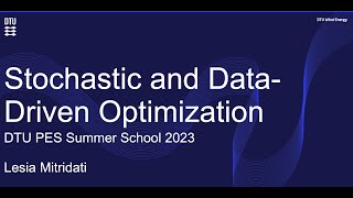 Lesia Mitridati: Stochastic and Data-Driven Optimization (1/2)