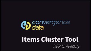 DFRU Items Cluster Tool