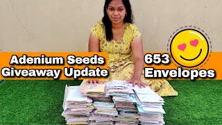 Adenium Seeds Giveaway Update | 5 Seeds Each | അഡീനിയം വിത്ത് സമ്മാനം | vid # 136