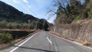 【車載動画】国道３７７、東かがわ市、大坂峠に向かう（２０２４年２月９日）