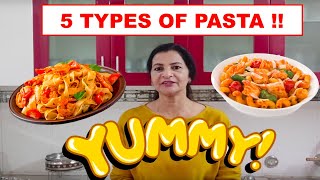 5 TYPES OF PASTA !!