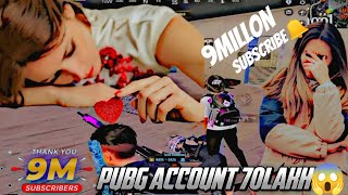 pubg account 70lakh😱ka || 9millon subscribe 🔔 ||  happy 2024🥳#shortsvideo#comedy #gaming#pubgmobile