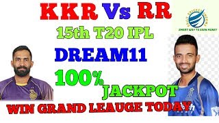 RR vs KKR IPL 15th T20 Match Playing 11 Dream11 Team (Rajasthan Royals vs Kolkata Knight Riders)