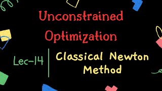 Classical Newton Optimization | Unconstrained Optimization | Lec-14