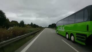 DRIVING IN GERMANY. From Rostock to Wismar. Mecklenburg-Vorpommern. Highway. Autumn 2022.