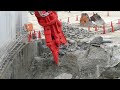 【解体】明治用水頭首工解体動画 2025.1.30【sk3500d】