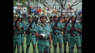 PNGDF marching 2024 and 1975 yu yet lukim na skelim. 50 years on by yumi hau nao.