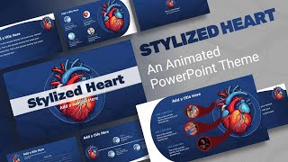 Download This Stylized Heart PowerPoint Template for Captivating Talks on Human Heart Health!