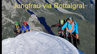 Jungfrau 4158m  Rottal ridge/Rottalgrat