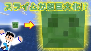 【マイクラJavaコマンド】超巨大スライムをコマンドで出してみたらデカすぎた【マインクラフト】