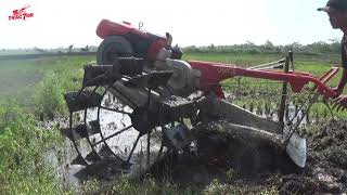 Cara Kerja Traktor Sawah Rotary Mesin Kubota RD110DI2T Di Lahan Kurang Air