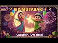 Eid Mubarak Song for Kids 🎊 Eid Celebration Nasheed | Ramadan Series Finale | Islamic Songs