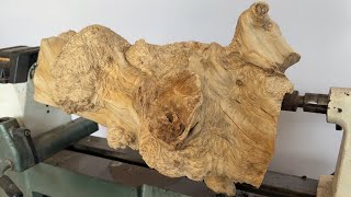 Woodturning-Turning A Rough And Scary Piece Of Wood Into A Work Of Art With Epoxy Resin And A Lathe.