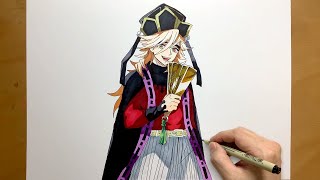 How to draw Douma from Demon Slayer | Kimetsu no Yaiba | step by step | Doma | Upper Moon 2