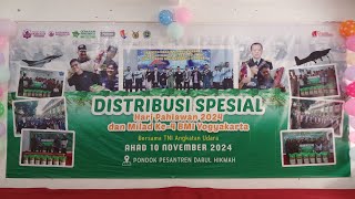 DISTRIBUSI SPESIAL MILAD KE-4 BMI YOGYAKARTA Bersama TNI Angkatan Udara di PP. Darul Hikmah