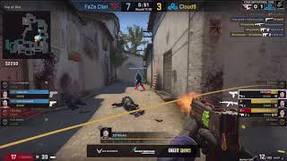 FaZe Rain Incredible P250 1v3 clutch vs Cloud9 [Map2/Inferno] - ELEAGUE CS:GO Invitational 2019