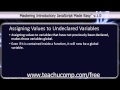 JavaScript Training Tutorial Assigning Values to Undeclared Variables