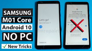 SAMSUNG M01 Core FRP Bypass U4/bit4 Android 10 Without PC | Samsung M01 Core Google Account Remove