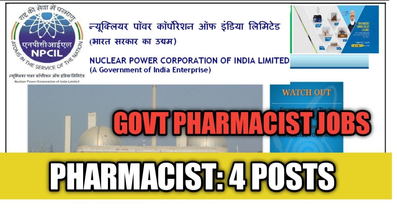 NPCIL Recruitment 2023 For Nurse-A (Male/ Female)/Pharmacist/B-Pharmacist/B - YouTube