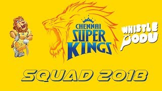 Vivo IPL 2018 Chennai Super Kings Squad | CSK Studios