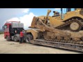 Transporting The Caterpillar D8T Bulldozer -  Fasoulas Heavy Transports