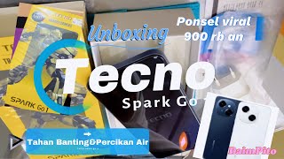 Unboxing Hp Viral Murah‼️Tahan Banting\u0026Air, Tecno Spark Go 1