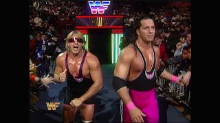 Bret accompanies Brother Owen Hart to Ring for match + Interview with Vince McMahon! 1994 (WWF)