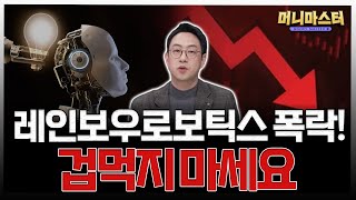 로봇주 강세 속 레인보우로보틱스 주가 하락! 로봇주 계속 GO?