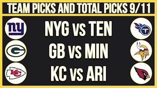 FREE NFL Picks Today 9/11/22 NFL Betting Tips and Predictions