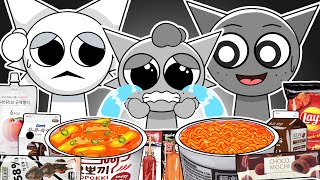 Incredibox Sprunki - Wenda Family Convenience Store BLACK WHITE Food Mukbang Animation | ASMR