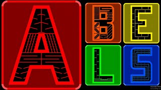 The Alphabet Race! - Elimination Marble Race In Algodoo