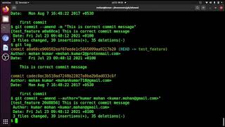 Git Amend - Modifying recent Git commit message using amned