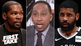 Stephen A. predicts KD & Kyrie could make the Nets EC favorites next season | First Take