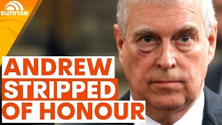 Prince Andrew's NEW humiliating blow as he's stripped of another honour | Sunrise