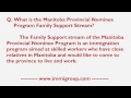 what is the manitoba provincial nominee program family support stream