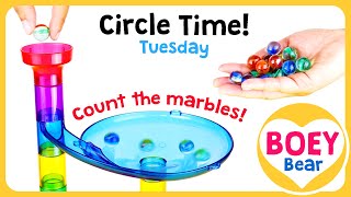 Circle Time Preschool Learning online for Toddlers (inc. Marble Run Counting!) | Boey Bear