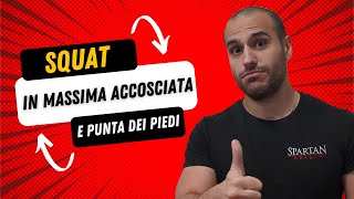 Squat in massima accosciata e punte dei piedi