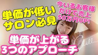 【サロン売上】今いるお客様だけで売上50万円UP！ステップ⑤ 今スグ客単価を上げる3つのアプローチ《生産性100万円サロンになる方法 | 幸せサロン育成チャンネル》#163