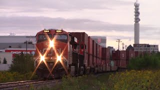 Extra Westbound Stack Train CN 123 at Moncton, NB