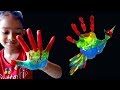 KIDS PAINTING IDEAS | KIDS PAINTING TUTORIAL|HAND PRINT ART |  KIDS HAND IMPRESSION PAINTING EASY