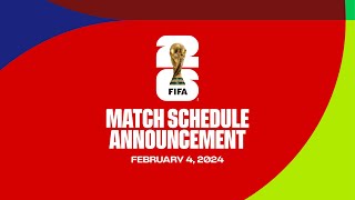 FIFA World Cup 26 Match Schedule Announcement