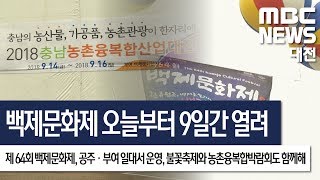 [대전MBC뉴스]한류 원조 백제 문화제로 부활