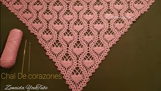 Chal De corazones/triangular