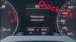 How to fix Audi parking brake malfunction