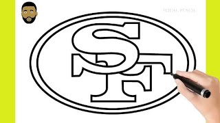 How To Draw San francisco 49ers logo - Step by step