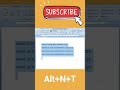 Shortcut to Change Text to Table in MS Word #shorts #Msword #shortcutkeys #reels #tips #ccc